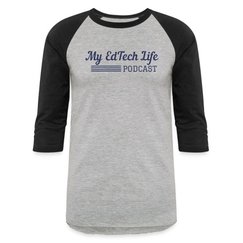 My EdTech Life College Retro Blue - Unisex Baseball T-Shirt
