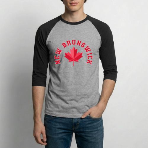 New Brunswick with maple leaf - Unisex Baseball T-Shirt