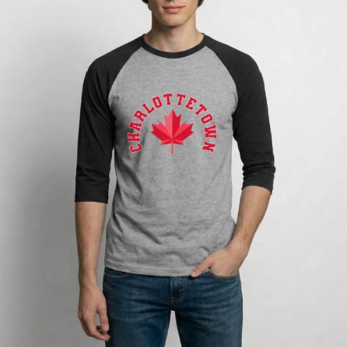 Charlottetown with maple leaf - Unisex Baseball T-Shirt