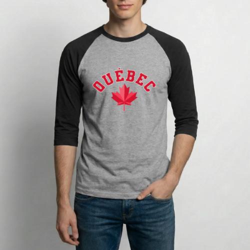 Quebec with maple leaf - Unisex Baseball T-Shirt