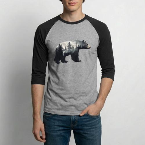 Forest Within the Bear - Unisex Baseball T-Shirt