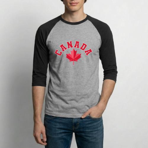 Canada with maple leaf - Unisex Baseball T-Shirt