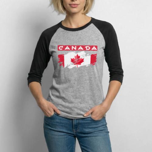 Canada, Inspired by the Canadian flag - Unisex Baseball T-Shirt