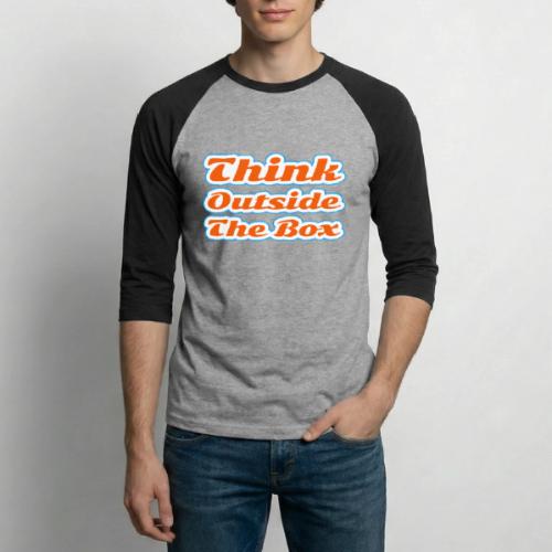 Think Outside the Box — Creative Mindset Script - Unisex Baseball T-Shirt