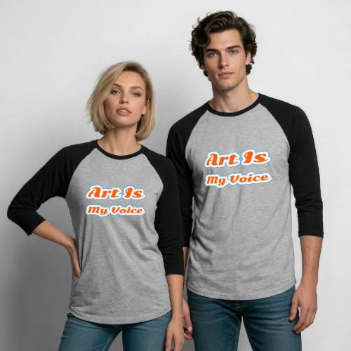 Art Is My Voice — Express Yourself Script - Unisex Baseball T-Shirt