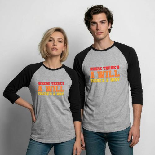 Willpower Wins - Unisex Baseball T-Shirt
