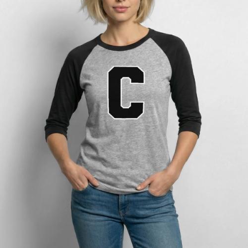 Varsity Letter C Collegiate Monogram - Unisex Baseball T-Shirt