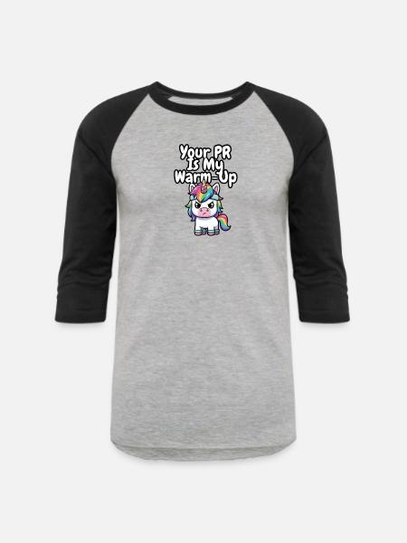Your PR Is My Warm-Up - Unisex Baseball T-Shirt - heather gray/black