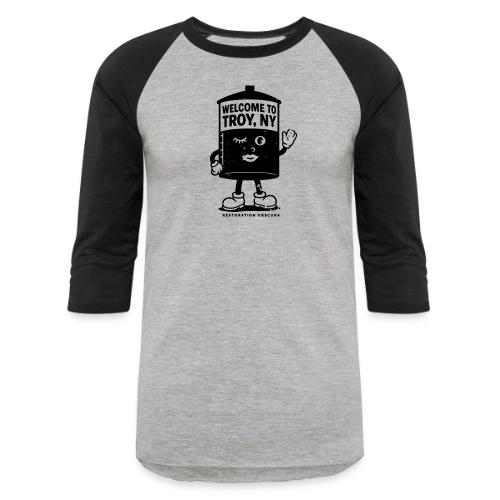 RO Welcome to Troy Winking Fuel Tank - Unisex Baseball T-Shirt