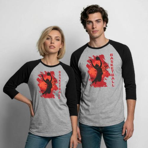 Basketball Soul - Unisex Baseball T-Shirt