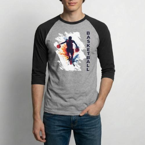 Basketball Hustle - Unisex Baseball T-Shirt