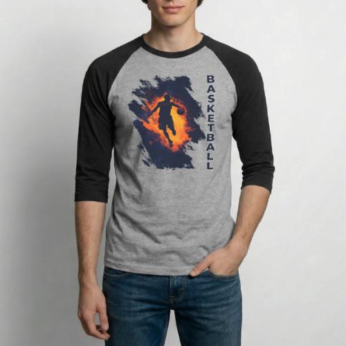 Basketball Focus - Unisex Baseball T-Shirt