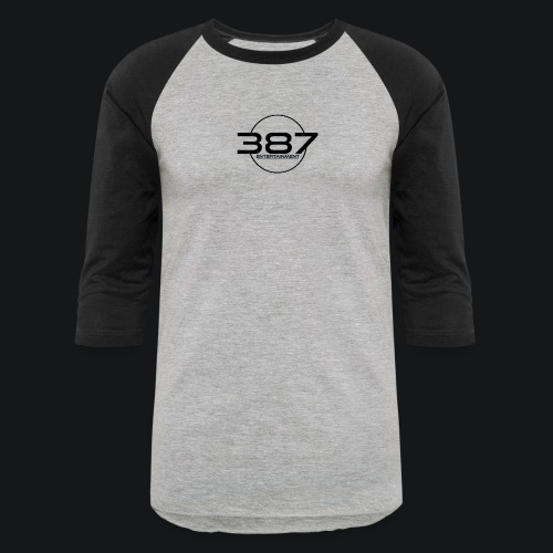 387 Entertainment Black - Unisex Baseball T-Shirt