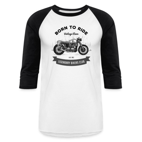 Born to ride Vintage Race T-shirt - Unisex Baseball T-Shirt