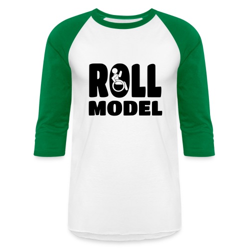 Wheelchair Roll model - Unisex Baseball T-Shirt
