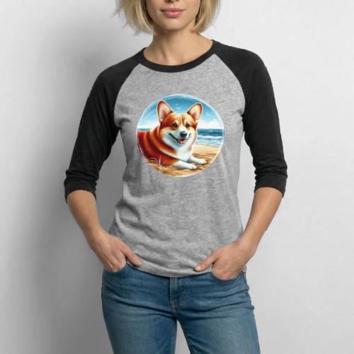 Welsh Corgi Puppy Drawing - Unisex Baseball T-Shirt