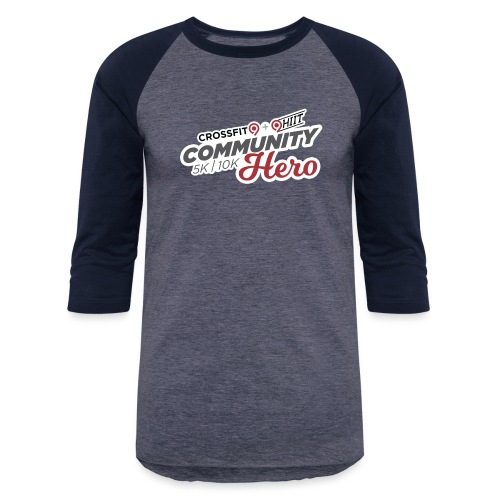 Community Hero 5K / 10K Race Shirt - Unisex Baseball T-Shirt