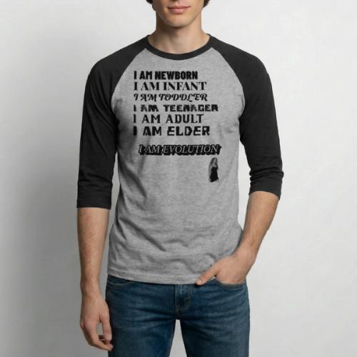 I Am Evolution - Unisex Baseball T-Shirt