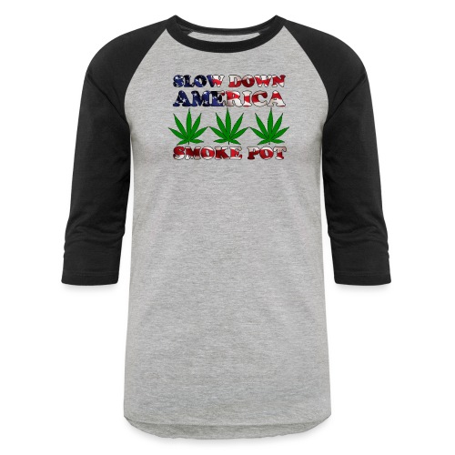 smoke pot, America - Unisex Baseball T-Shirt