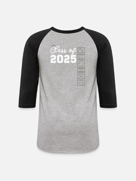 Class Of 2025 Senior  - Unisex Baseball T-Shirt - heather gray/black