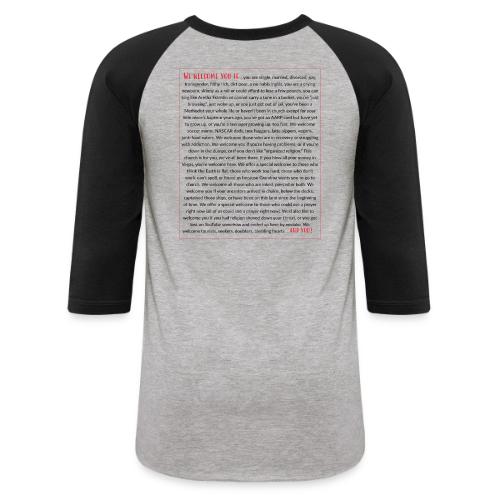 We Welcome You If ... - Unisex Baseball T-Shirt