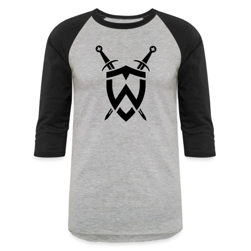 Black Warrior Shield 2 Sided - Unisex Baseball T-Shirt