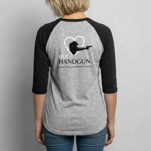 Her Handgun Logo and Tag Line - Unisex Baseball T-Shirt