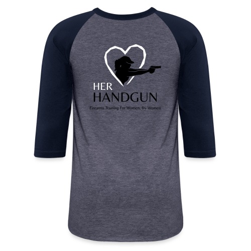Her Handgun Logo and Tag Line - Unisex Baseball T-Shirt