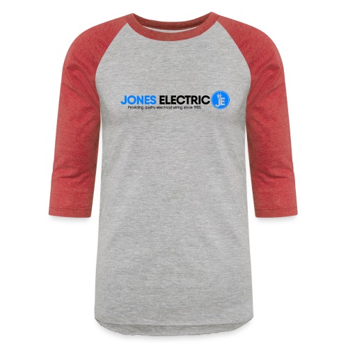 Jones Electric Logo Vector - Unisex Baseball T-Shirt