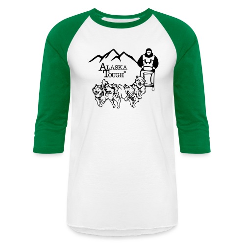 Alaska Tough Mushing Design - Unisex Baseball T-Shirt