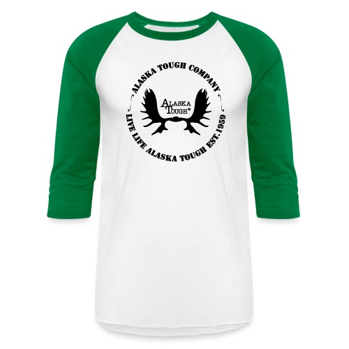 Alaska Hoodie Moose Antler Design - Unisex Baseball T-Shirt