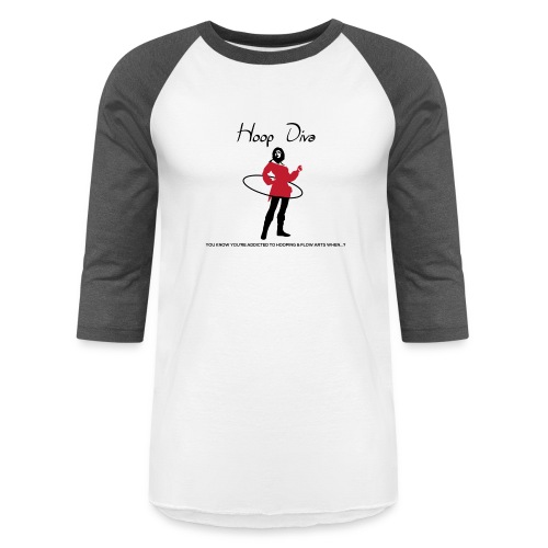 Hoop Diva - Red - Unisex Baseball T-Shirt