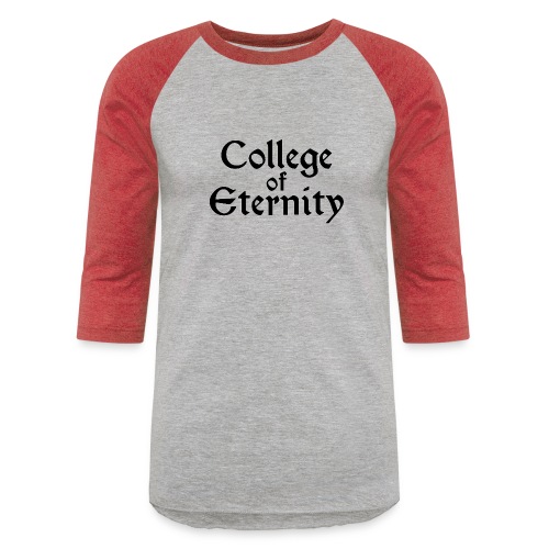 College of Eternity Logo Black - Unisex Baseball T-Shirt