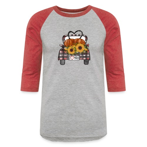 Love Autumn Truck - Unisex Baseball T-Shirt