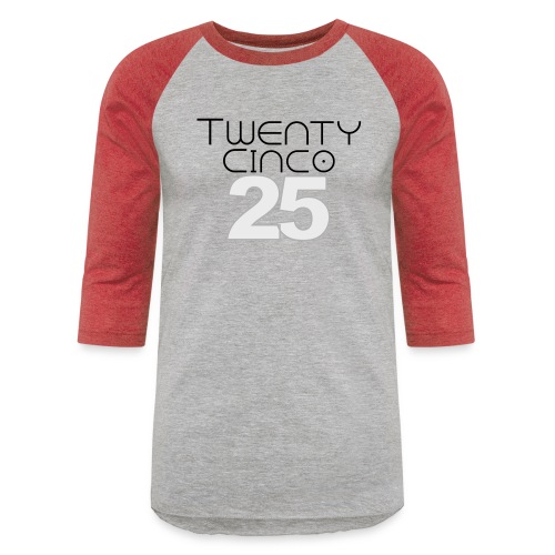 Twenty Cinco Black & Grey - Unisex Baseball T-Shirt