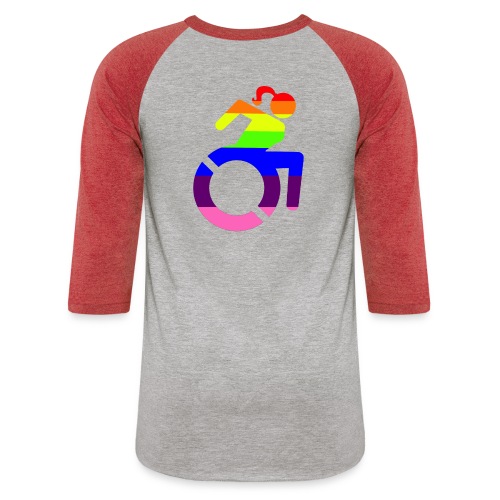 Wheelchair girl LGBT symbol - Unisex Baseball T-Shirt