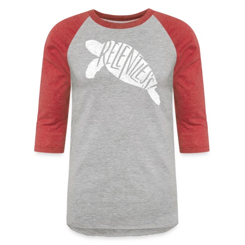 Relentless Turtle, White - Unisex Baseball T-Shirt