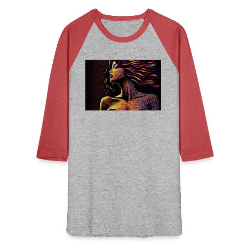 Dazzling Night - Colorful Abstract Portrait - Unisex Baseball T-Shirt