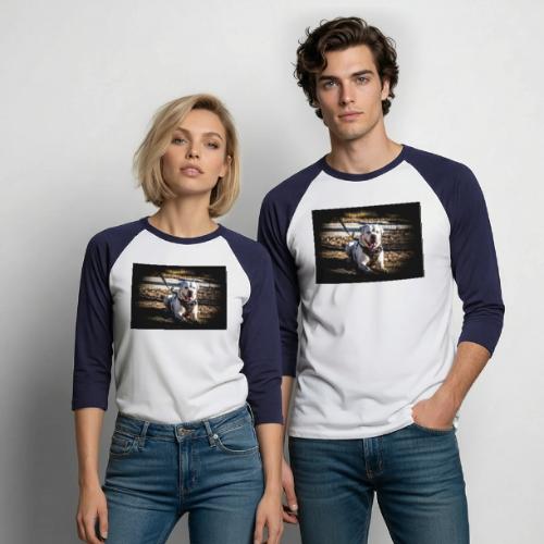 AmericanBulldog (Bug2) - Unisex Baseball T-Shirt