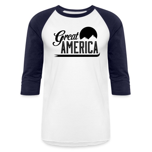 Great America Logo Black 01 - Unisex Baseball T-Shirt
