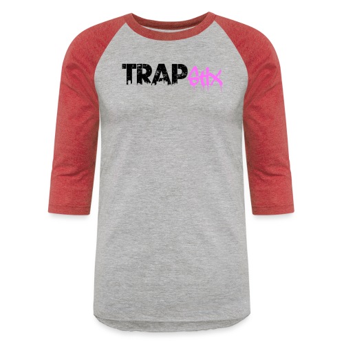 TRAPSTIX LOGO (Black x Pink) - Unisex Baseball T-Shirt