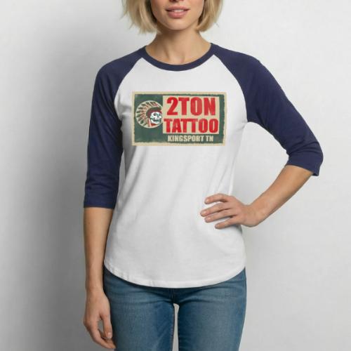 skull patch - Unisex Baseball T-Shirt