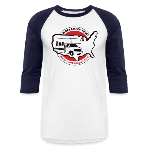 Workamper News Official Logo with Website URL - Unisex Baseball T-Shirt