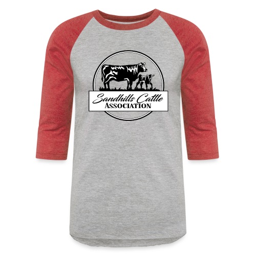 Sandhills Cattle Association Primary Black Logo - Unisex Baseball T-Shirt