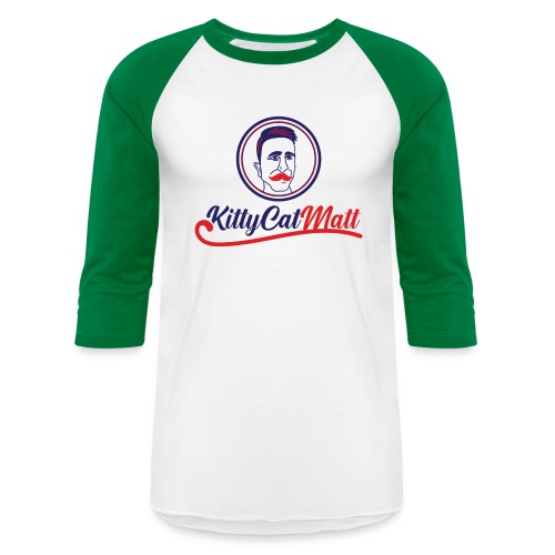 KittyCatMatt Full Logo - Unisex Baseball T-Shirt