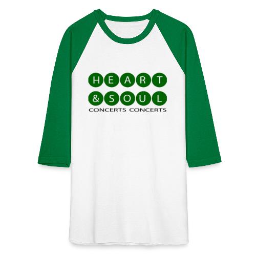 Heart & Soul Concerts green/ white bubble Horizon - Unisex Baseball T-Shirt