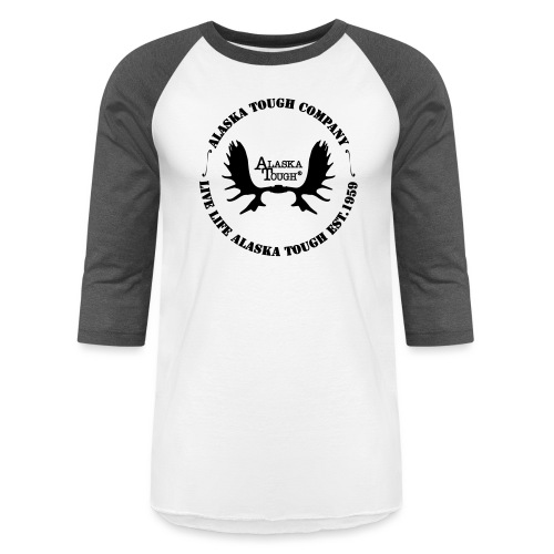 Alaska Hoodie Moose Antler Design - Unisex Baseball T-Shirt