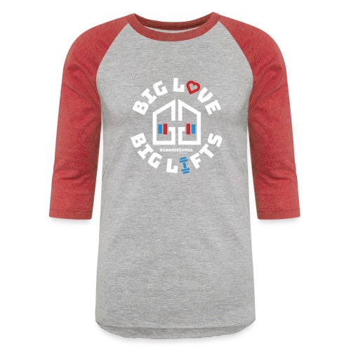 BigLove BigLifts - White - Unisex Baseball T-Shirt