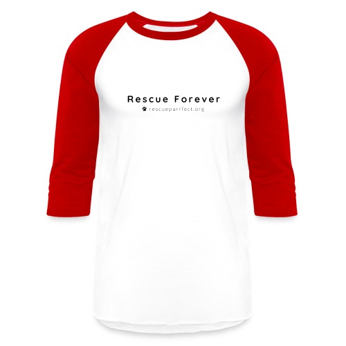Rescue Purrfect Basic Logo - Unisex Baseball T-Shirt