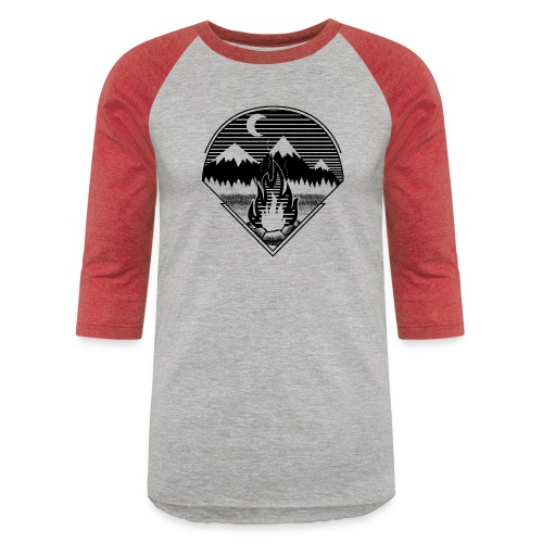 Moon Mountain - Unisex Baseball T-Shirt